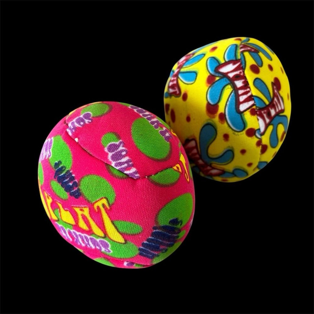 Lot Of 2 90s Vintage Splash Bombs water Game Balls Bright Neon Prime Time Toys